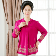 海依凡2014秋裝中老年女長袖T恤 舒適與優雅并存的媽媽裝之選